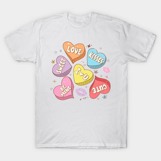 valentines day hearts T-Shirt by SturgesC
